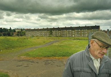 Old man on an estate