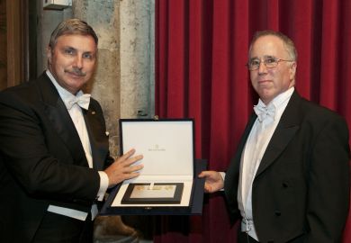 Professor Gene Grossman of Princeton University receiving Onassis Prize for International Trade