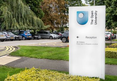 Open University sign Open University sign