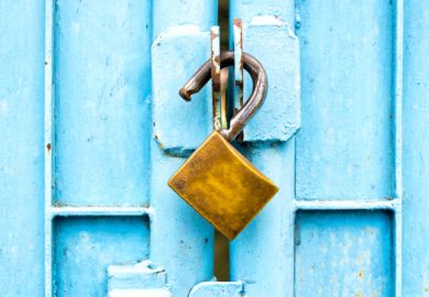An opened padlock An opened padlock, symbolising open access