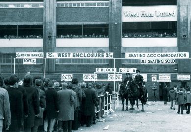 Football fans queuing for tickets, 1972 Football fans queuing for tickets, 1972