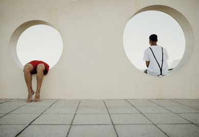 People sitting in circles in wall