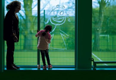 Child drawing in window Child drawing in window