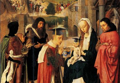 Painting of biblical scene edited