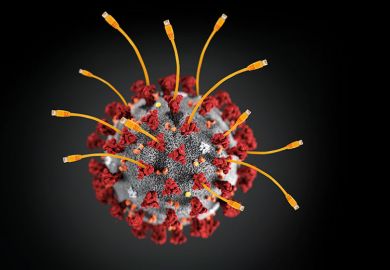 Coronavirus with cables Coronavirus with cables