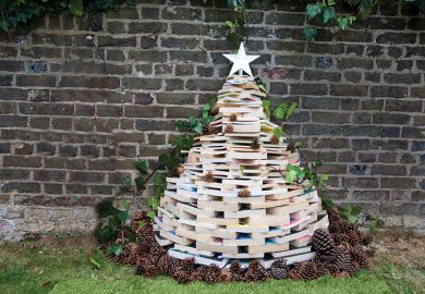 Christmas tree of books Christmas tree of books