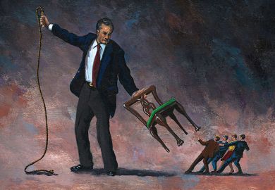 Illustration of man holding whip Illustration of man holding whip