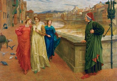 Henry Holiday’s 1883 painting Dante and Beatrice 