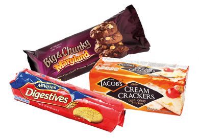 Packets of UK biscuits and crackers Packets of UK biscuits and crackers