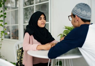 Love in Pakistan A Pakistani man and woman talking