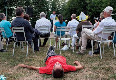 Passed out at a meeting
