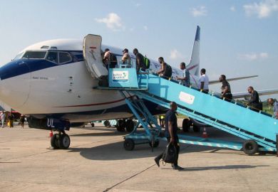 Passengers Airplane At Sam Mbakwe International Airport Passengers Airplane At Sam Mbakwe International Airport