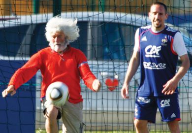 Paul Capietto and Franck Ribery playing soccer/football