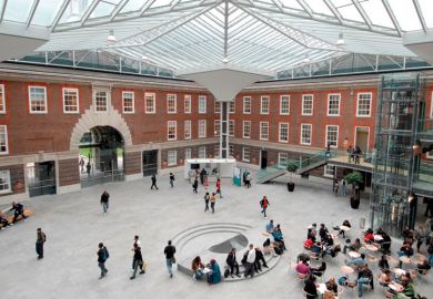 People gathered at Middlesex University quad