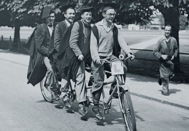 People riding a bike