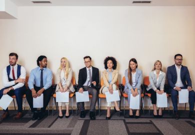 Photo of candidates waiting for a job interview