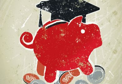 A piggy bank wearing a mortar board