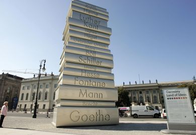 A pile of books in Berlin