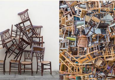 Piles of chairs