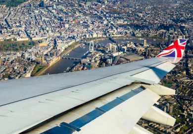 Plane landing in UK