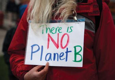 Climate change protester Climate change protester