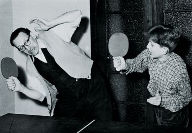 playing ping pong