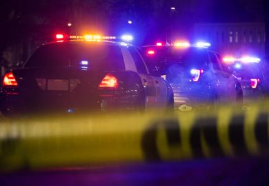 Police units respond on scene