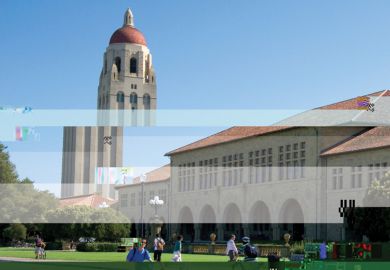 Poorly-downloaded photo of Stanford University's Hoover Tower