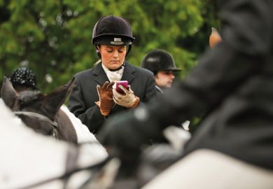 Posh female horse rider