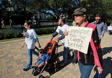 Pro-immigrant demonstrators