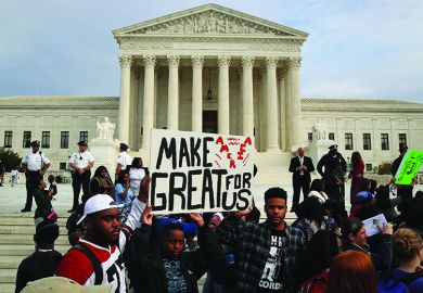 DC area students protest the election of President-elect Donald Trump, in front of the US Supreme Court DC area students protest the election of President-elect Donald Trump, in front of the US Supreme Court