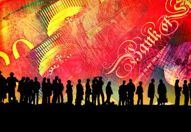 Queue of people against UK banknote background, illustrating severance payments