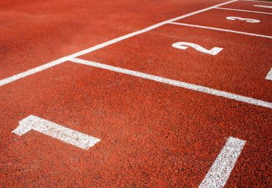 Racetrack starting grid,: US college ranking