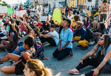 Protesters demonstrate against racial injustice  Racial injustice protesters