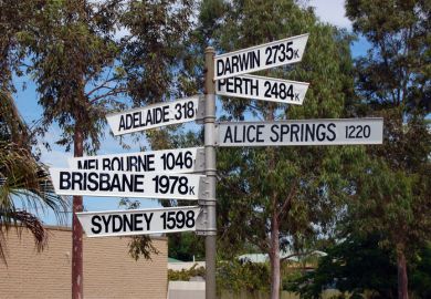 Signpost in regional Australia