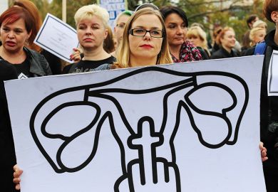 Reproductive rights protester