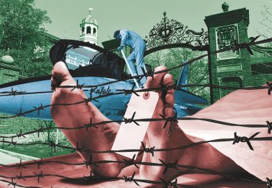 Montage of body in a morgue, French fighter plane and Harvard University to illustrate resistance in research subjects.