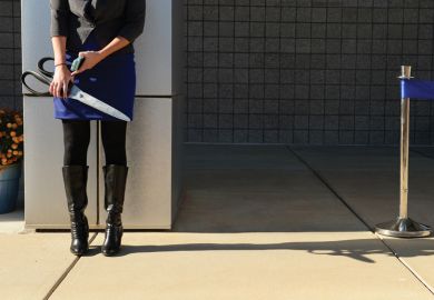 Ribbon cutting for opening Ribbon cutting for opening