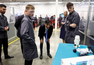 Rishi Sunak looks at a tech project to illustrate Economist: UK needs R&D investment tips from Google