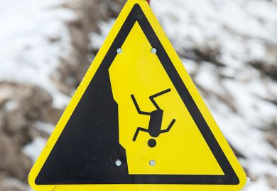Risk of fall warning sign