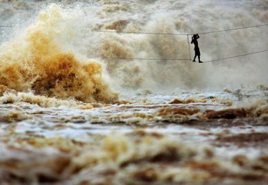 Turbulent river crossing Turbulent river crossing