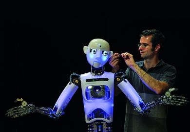 Robot and man Robot and man
