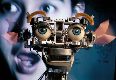 robot with human eyes