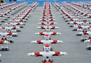 Robots lined up Robots lined up