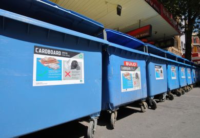 Rubbish bin for collection in Melbourne