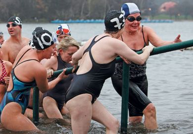 rush to get out of water