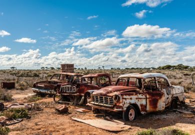 Rusted cars