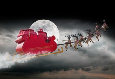 Santa and rudolph christmas