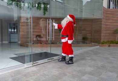 Santa opening door Santa opening door