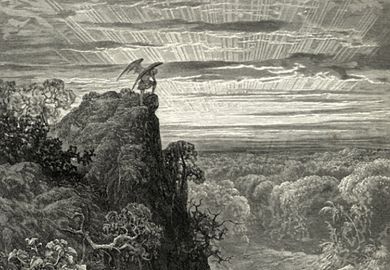 An image of Satan from Paradise Lost